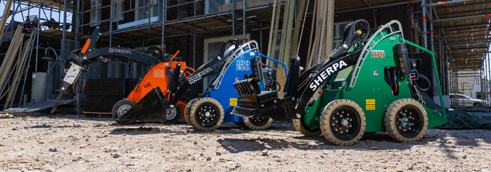 Sherpa mini skid steer loaders and attachments