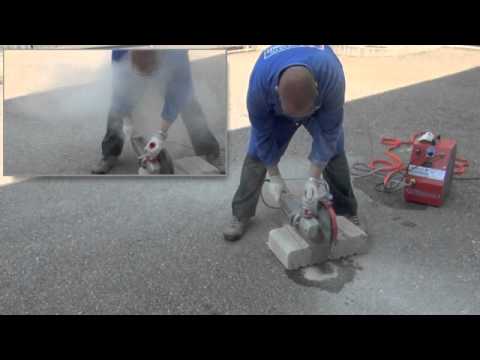 Dust free cutting with 230mm angle grinder