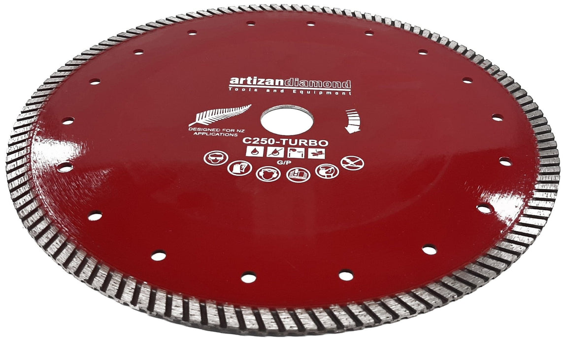 100-350mm Continuous Turbo Diamond Blade - Artizan Diamond