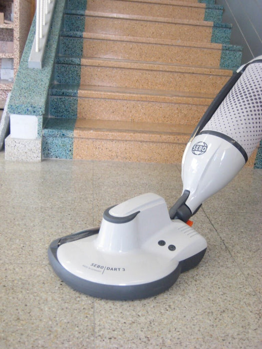 Sebo Dart 3 polished concrete floor polishing/cleaning machine - Artizan Diamond